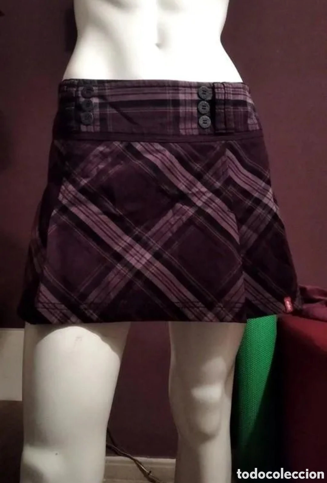 Vintage: Falda mini plisada EDC by ESPRIT talla 40 morado - Foto 1