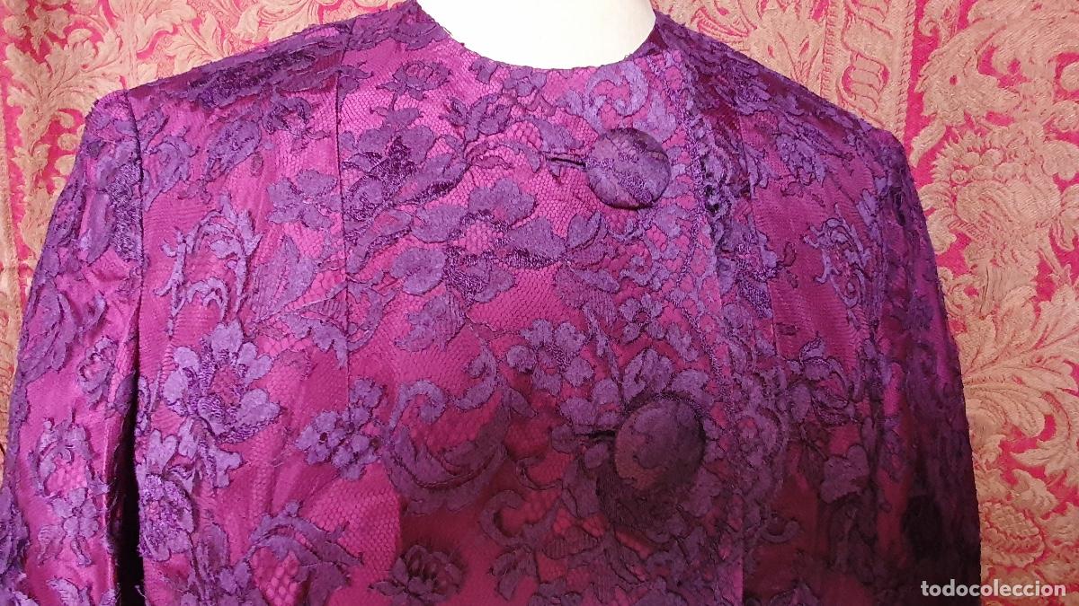 Vintage: Traje de chaqueta de guipur morado - Foto 2