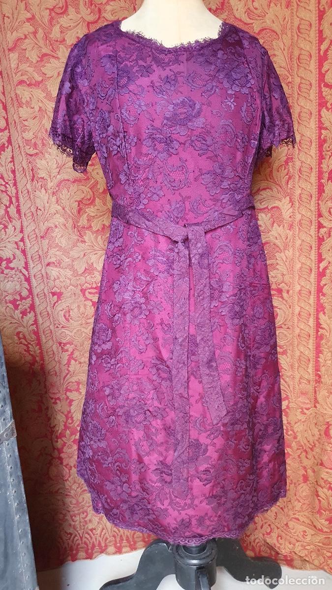 Vintage: Traje de chaqueta de guipur morado - Foto 3