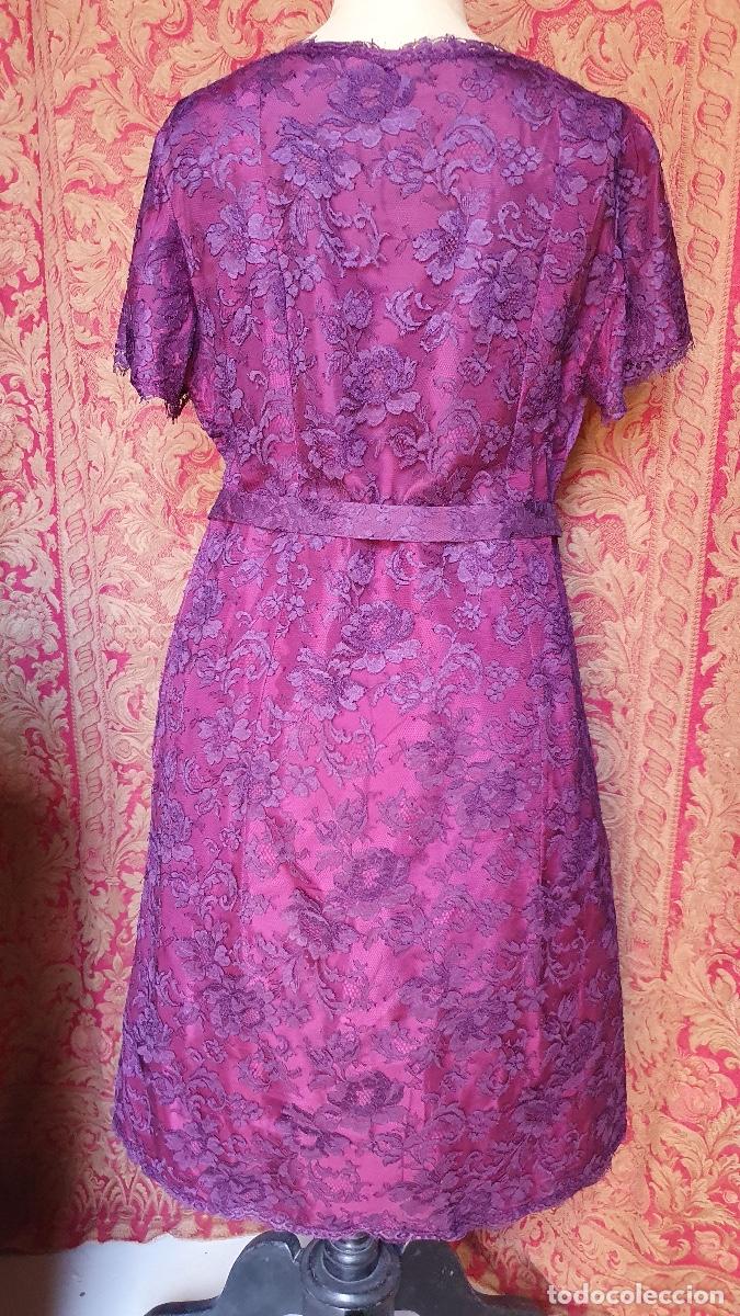 Vintage: Traje de chaqueta de guipur morado - Foto 4