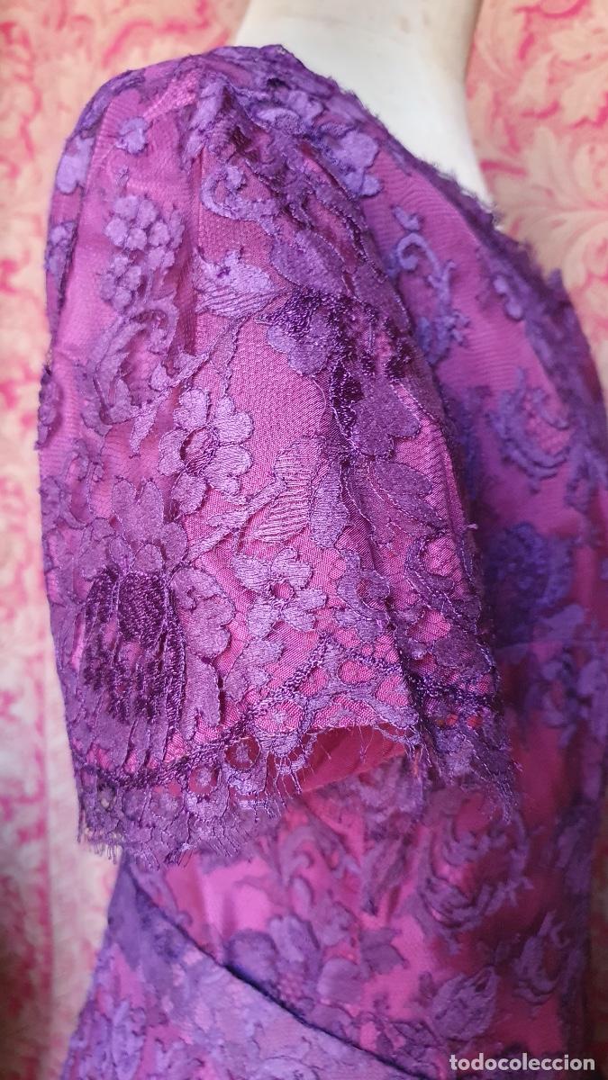 Vintage: Traje de chaqueta de guipur morado - Foto 5