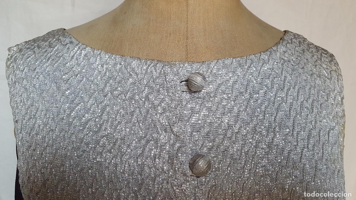 Vintage: Vestido de seda berenjena - Foto 2