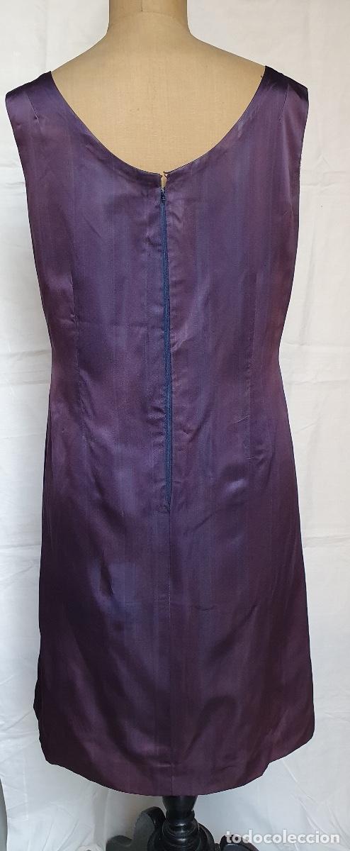 Vintage: Vestido de seda berenjena - Foto 3