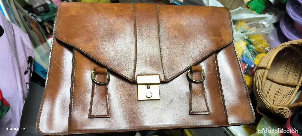 Vintage: ANTIGUO BOLSO DE CUERO - Foto 1