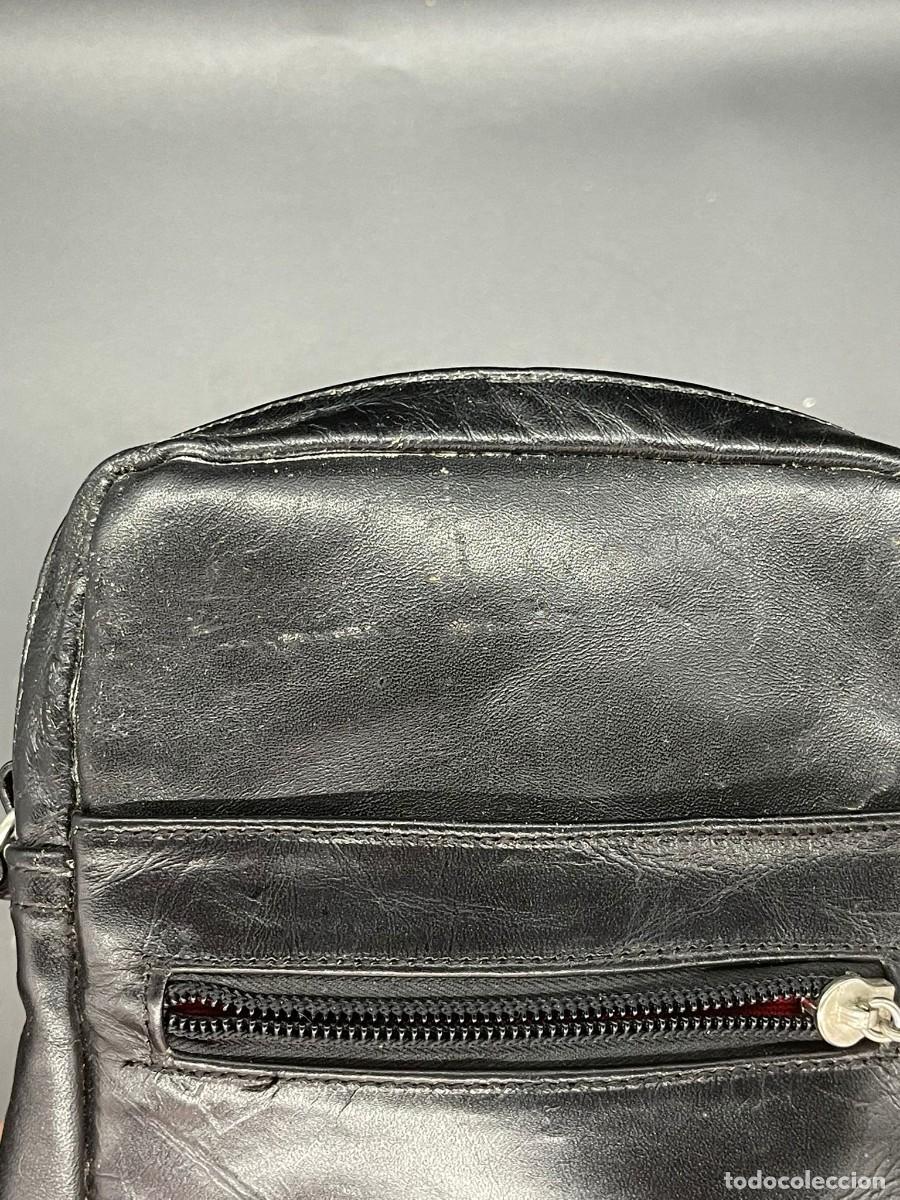 Vintage: BOLSO DE MANO DE PIEL NEGRO DECADA DE LOS 80 - Foto 3