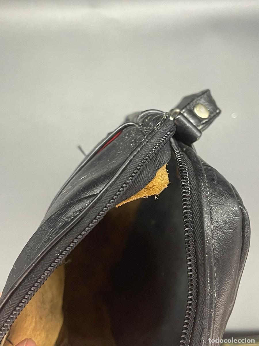 Vintage: BOLSO DE MANO DE PIEL NEGRO DECADA DE LOS 80 - Foto 4