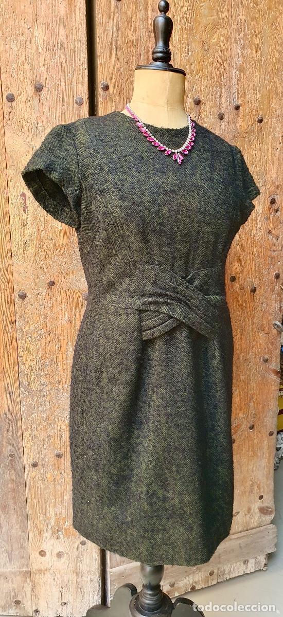 Vintage: Vestido de lana de espiguilla - Foto 1