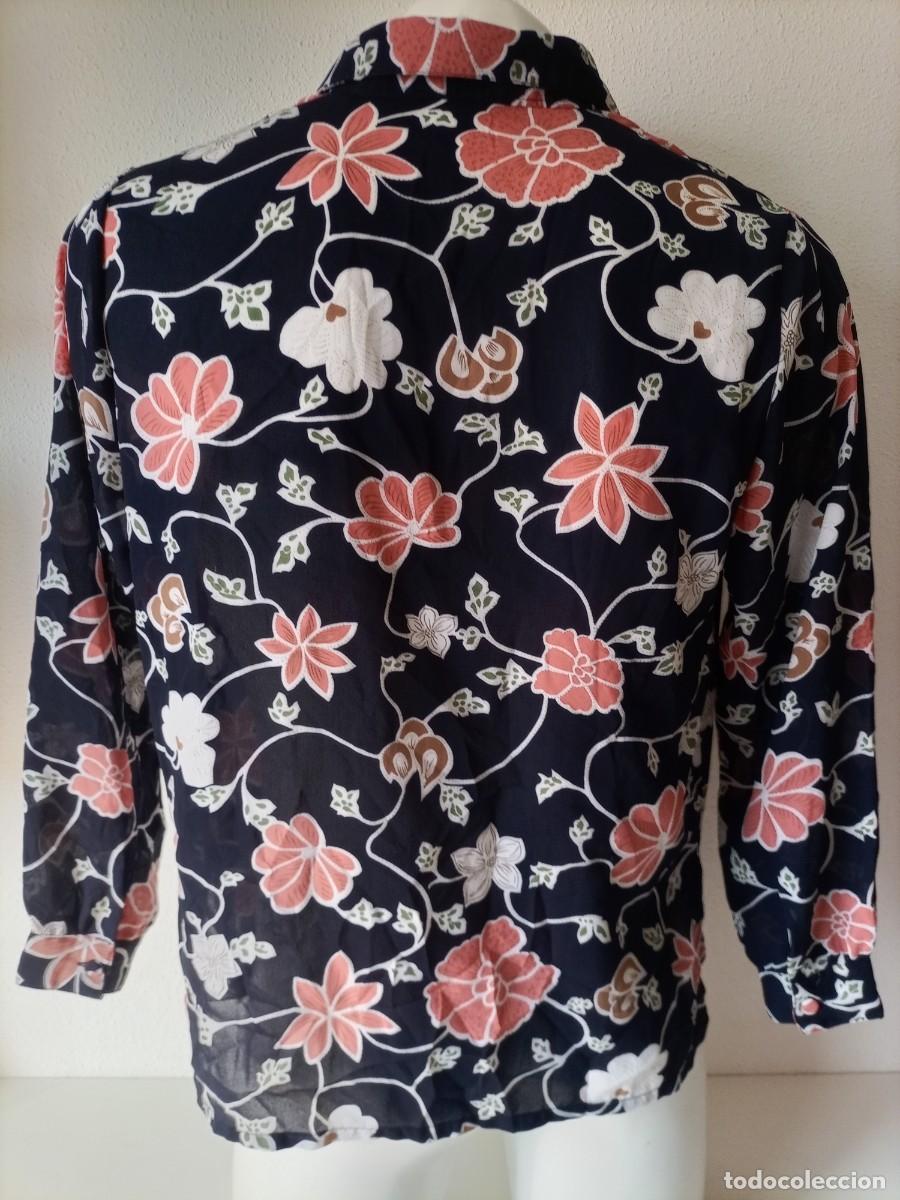 Vintage: Camisa vintage de flores con transparencias - Foto 4