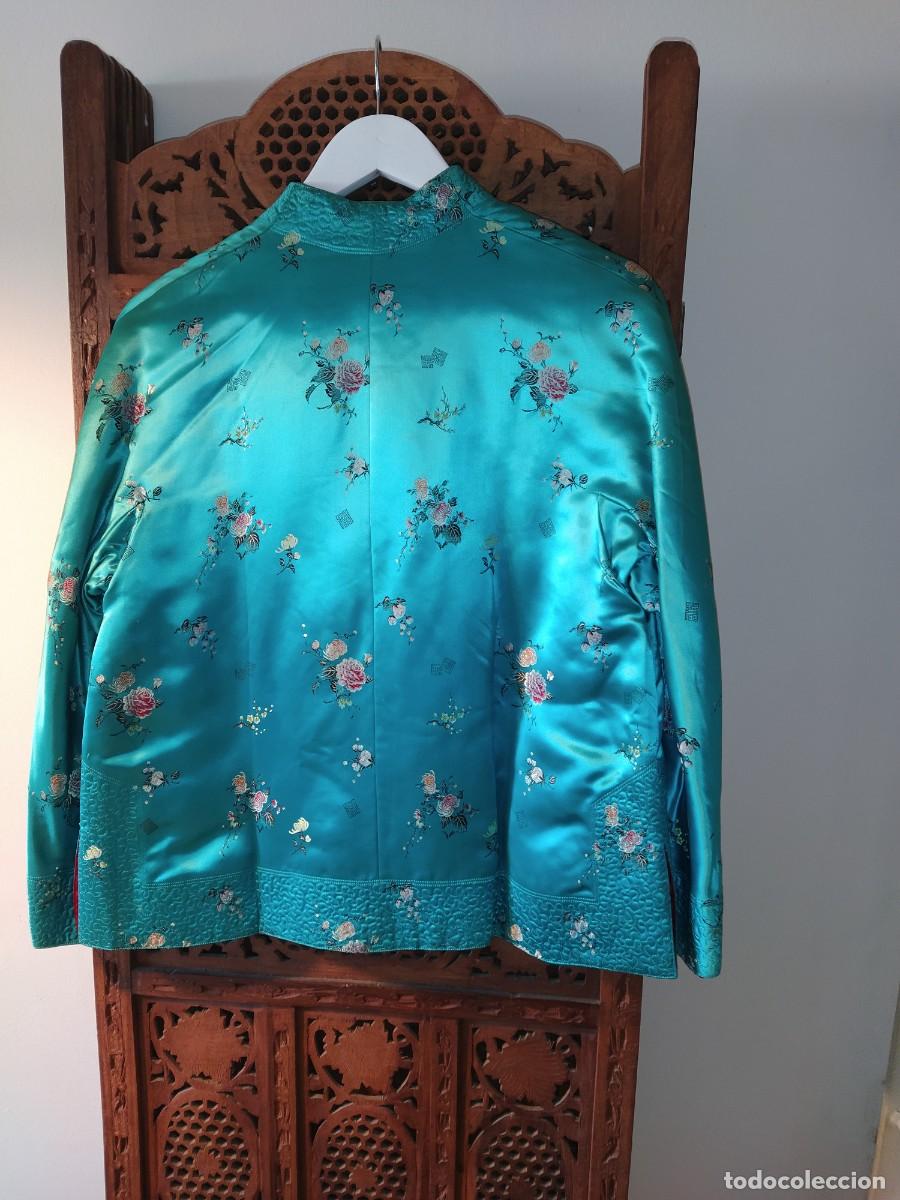 Vintage: CHAQUETA CHINA ACOLHADA DE SEDA - Foto 2