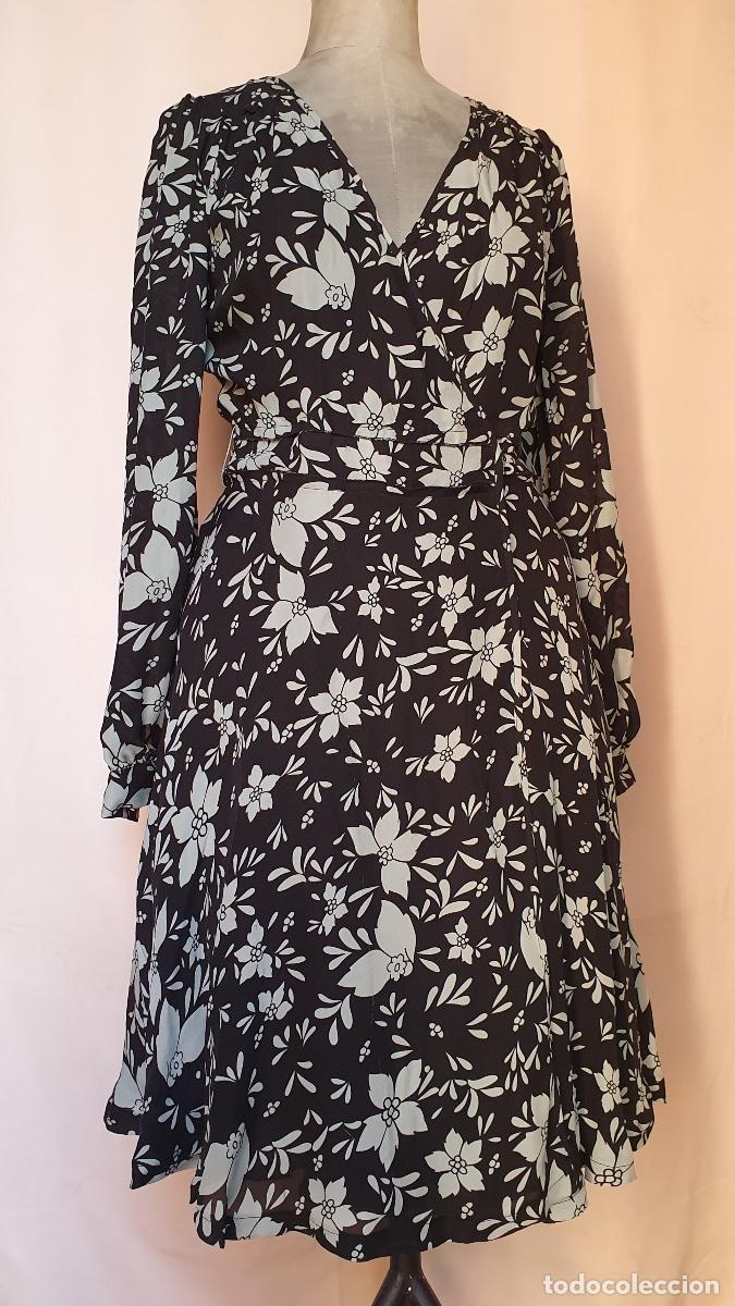 Vintage: Vestido de crepe estampado - Foto 1