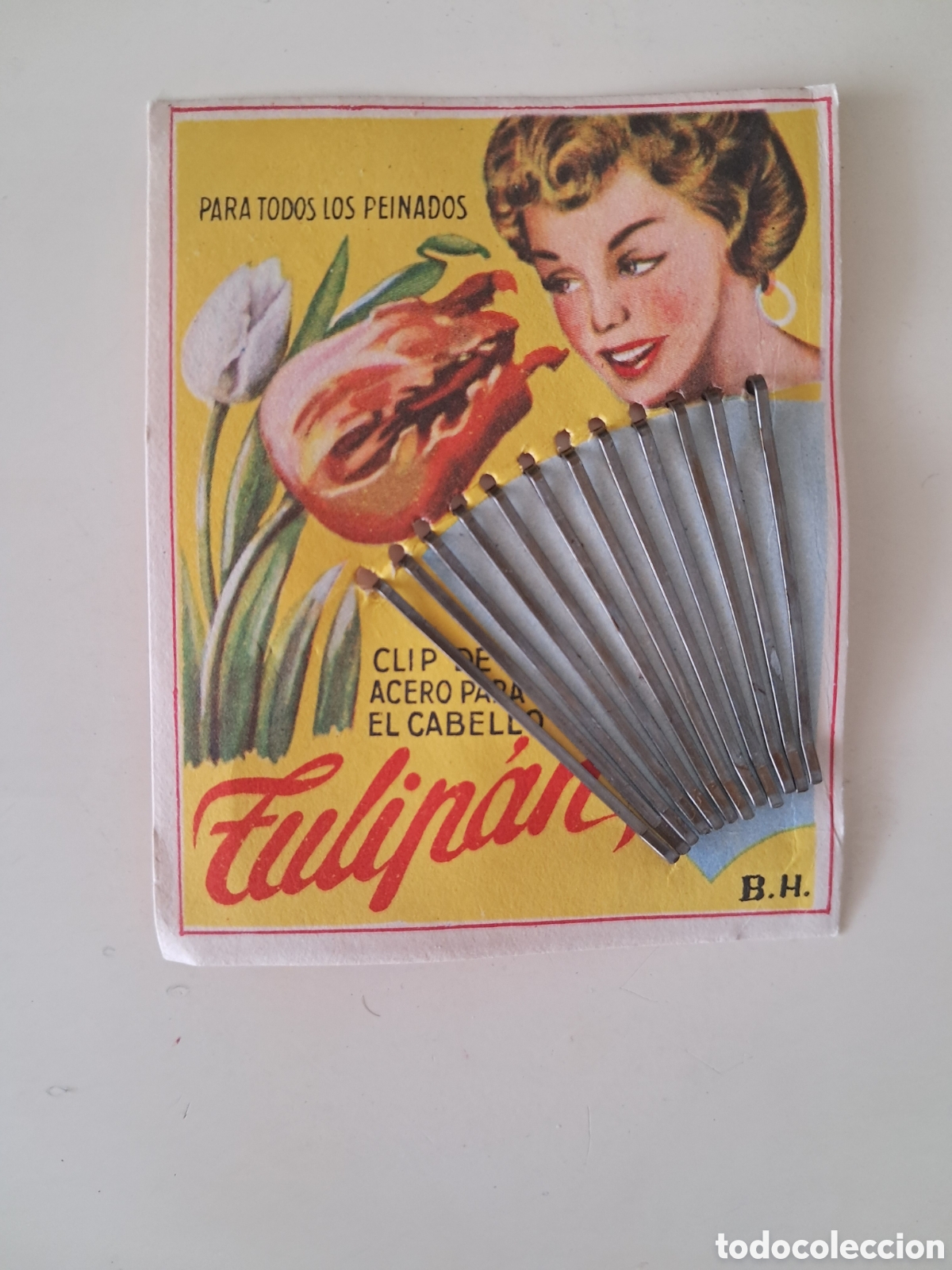 Vintage: Clip de acero para el cabello Tulipan - Foto 3