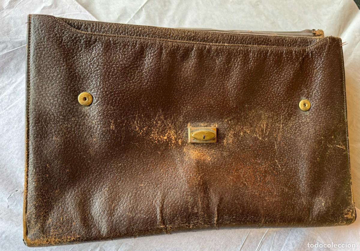 Vintage: ANTIGUA CARTERA , PORTADOCUMENTOS DE CUERO . - Foto 4