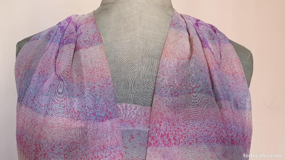 Vintage: Vestido gasa malva - Foto 4