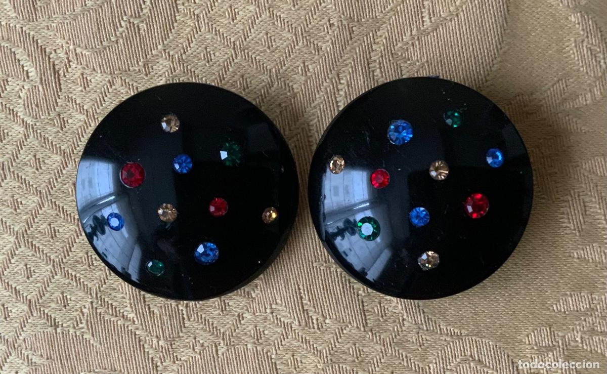 Vintage: PENDIENTES PASTA A&Ntilde;O 80 CRISTALES - Foto 2