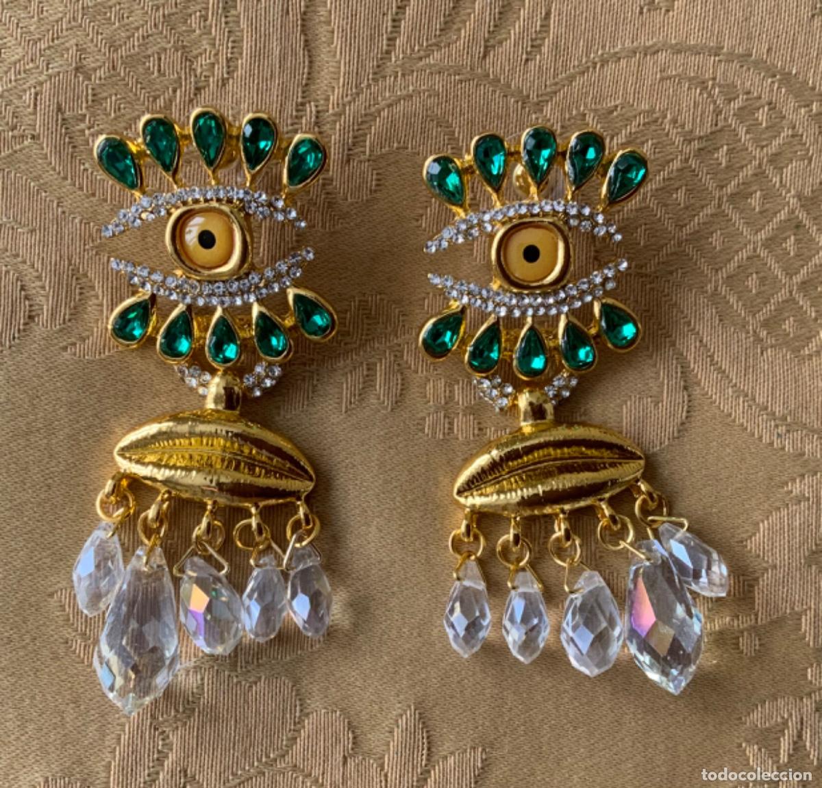 Vintage: PENDIENTES SURREALISTAS OJOS - Foto 1