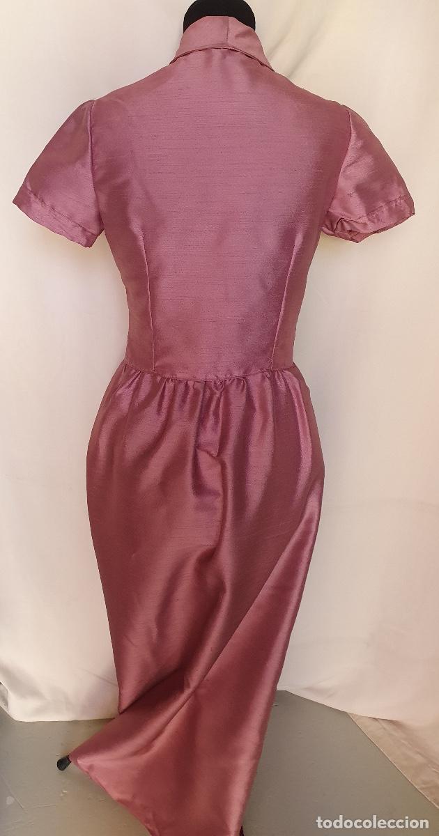 Vintage: Vestido rosa con jaretas - Foto 4