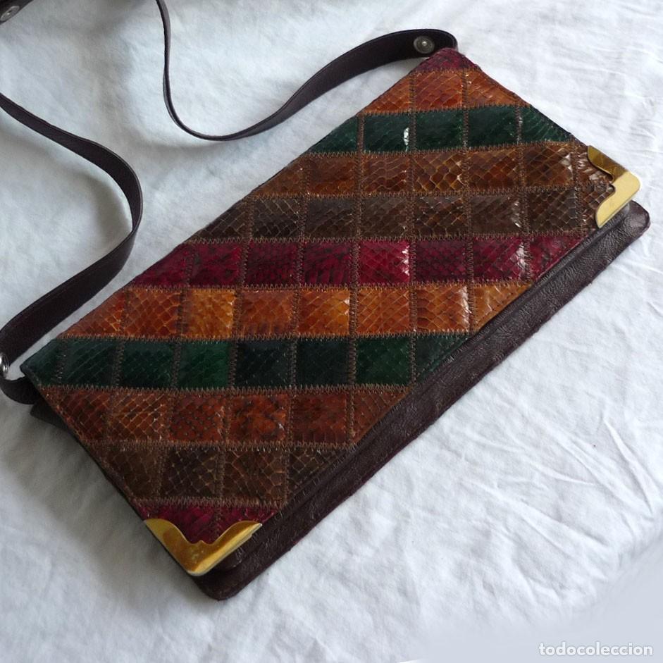 Vintage: Bolso fabricado con piel de serpiente - Foto 1