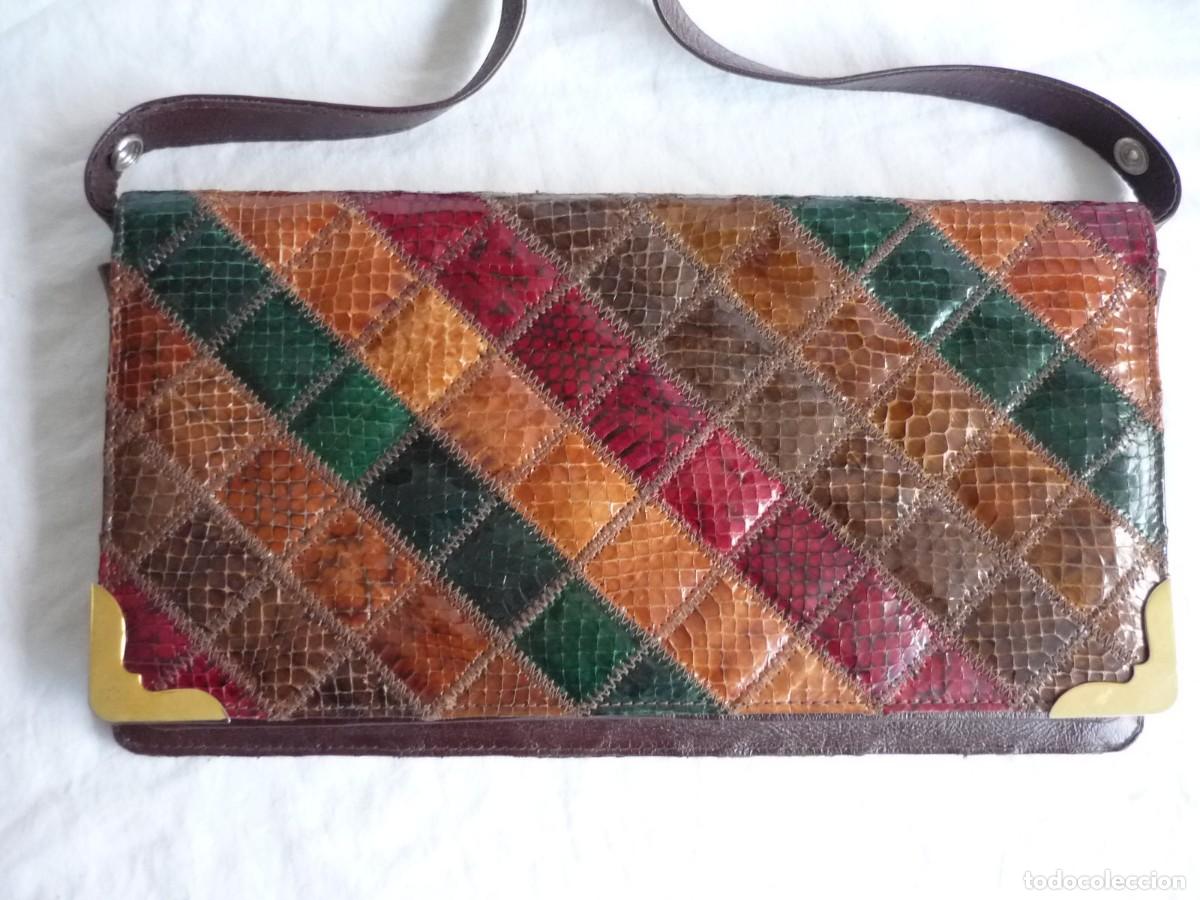 Vintage: Bolso fabricado con piel de serpiente - Foto 2