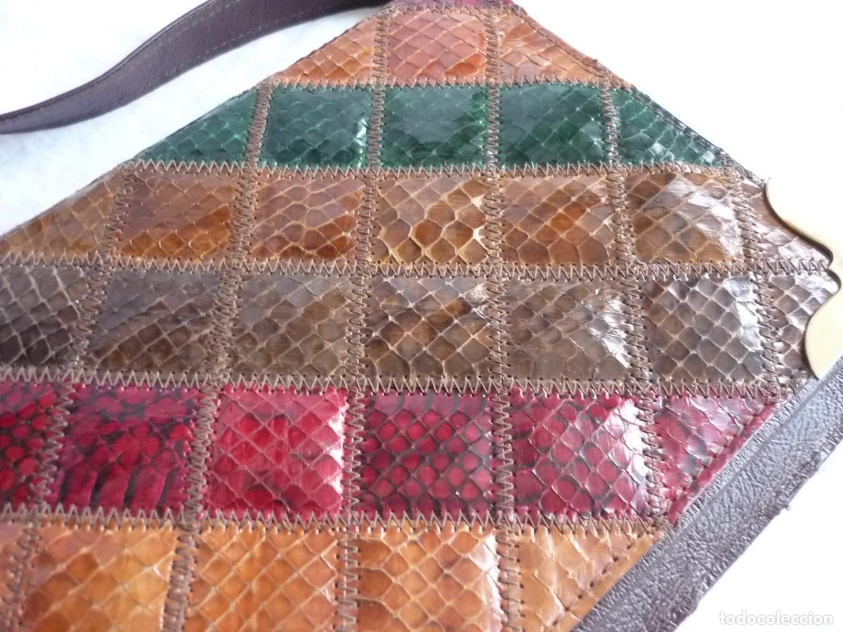 Vintage: Bolso fabricado con piel de serpiente - Foto 4