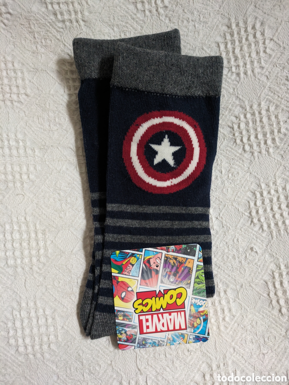 Vintage: Capitan Am&eacute;rica Marvel Comics calcetines licencia - Foto 3