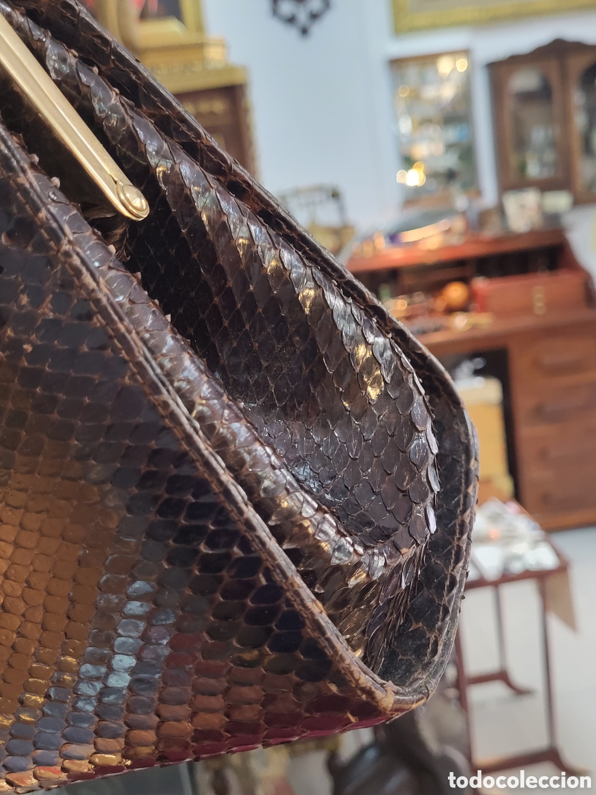Vintage: ANTIGUO BOLSO DE PIEL - Foto 7