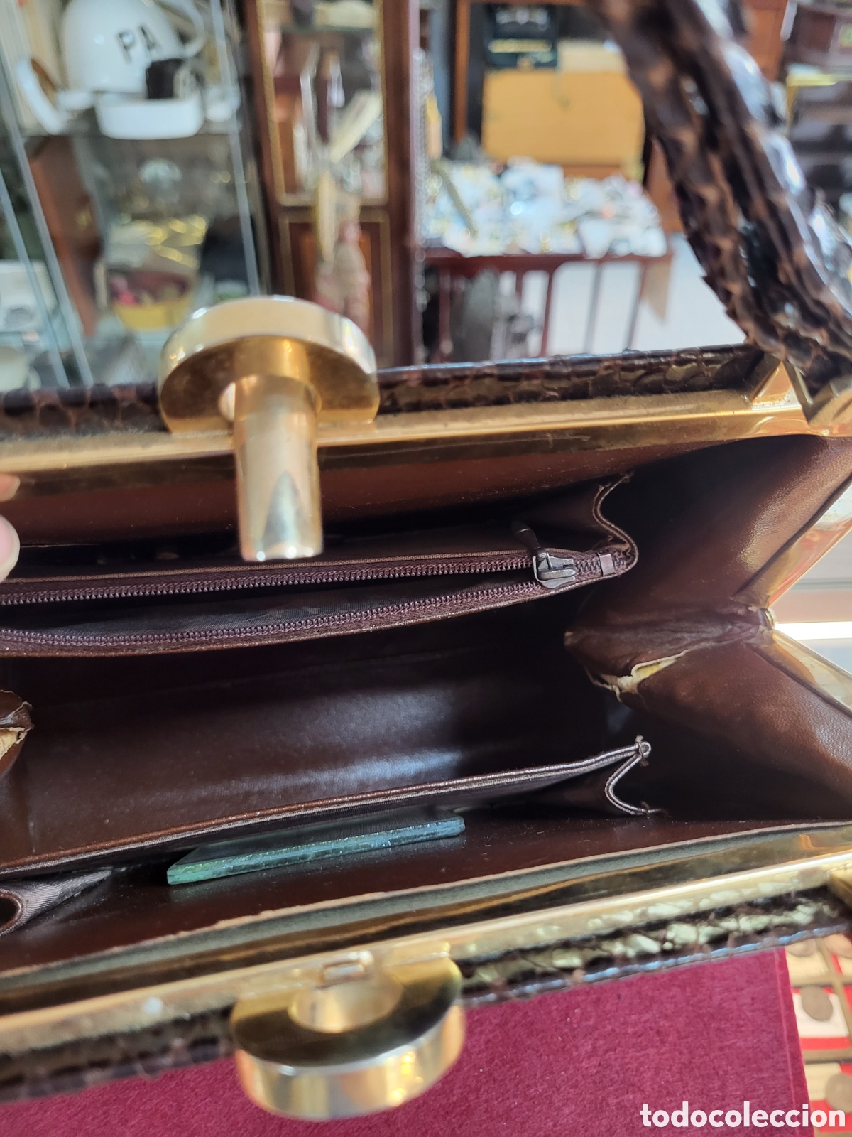 Vintage: ANTIGUO BOLSO DE PIEL - Foto 9