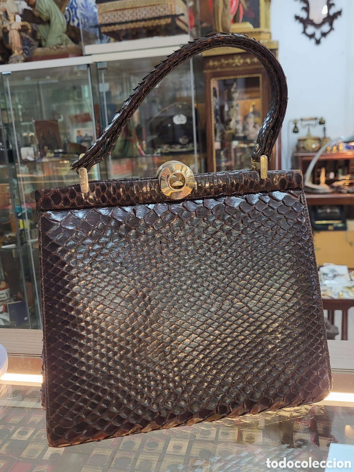Vintage: ANTIGUO BOLSO DE PIEL - Foto 1