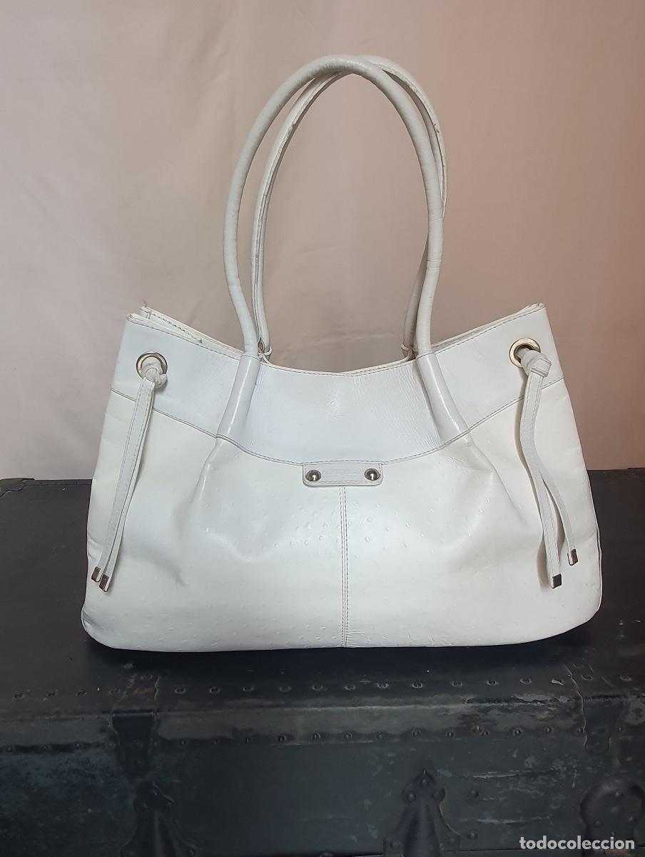Vintage: Bolso shopingbag blanco - Foto 1