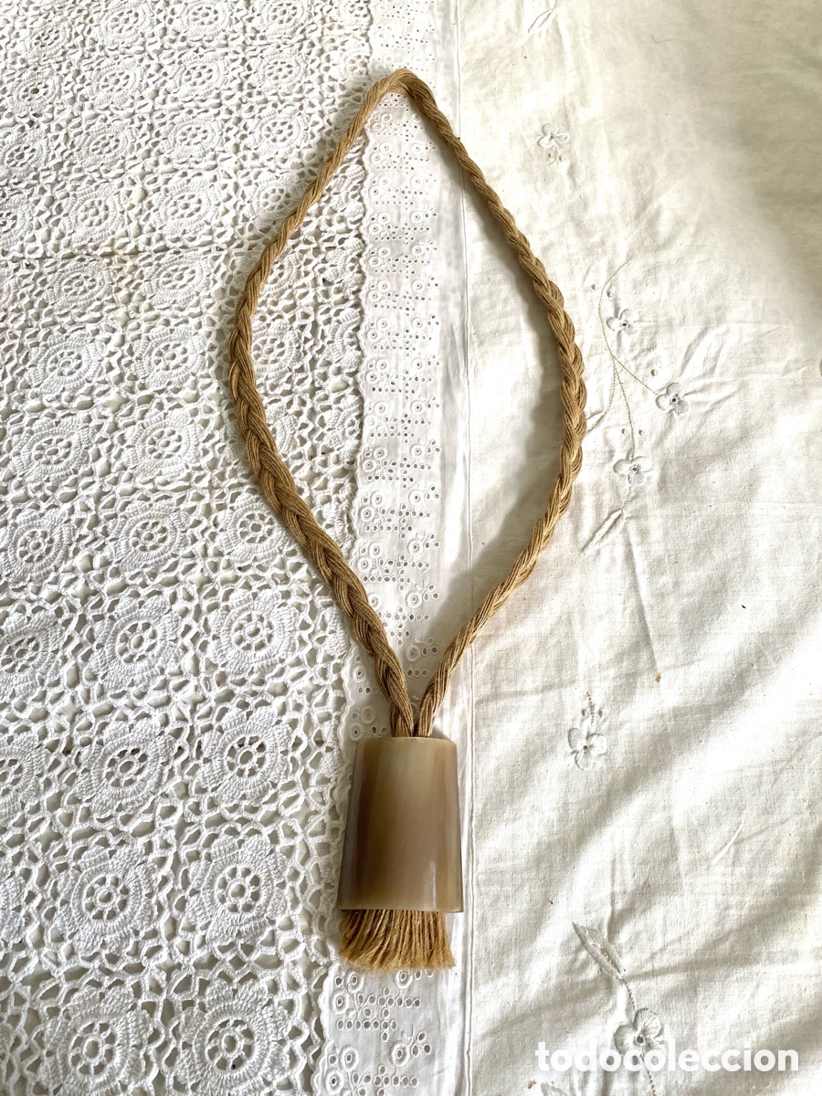 Vintage: Collar etnico de yute y asta - Foto 1