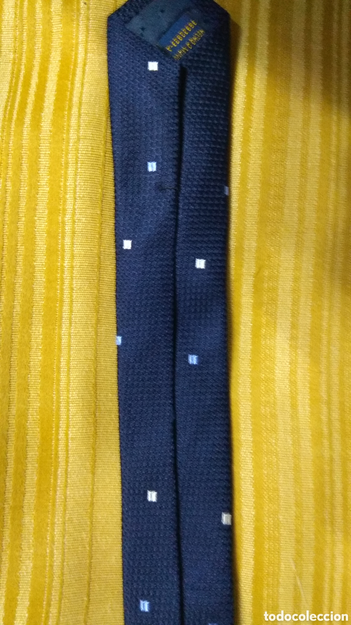 Vintage: Corbata Arrow seda azul marino con detalles - Foto 7