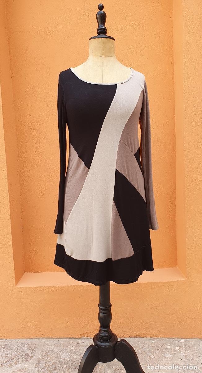 Vintage: Vestido de punto con bandas - Foto 1