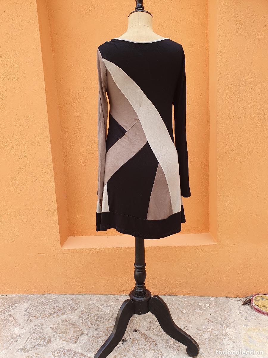 Vintage: Vestido de punto con bandas - Foto 2