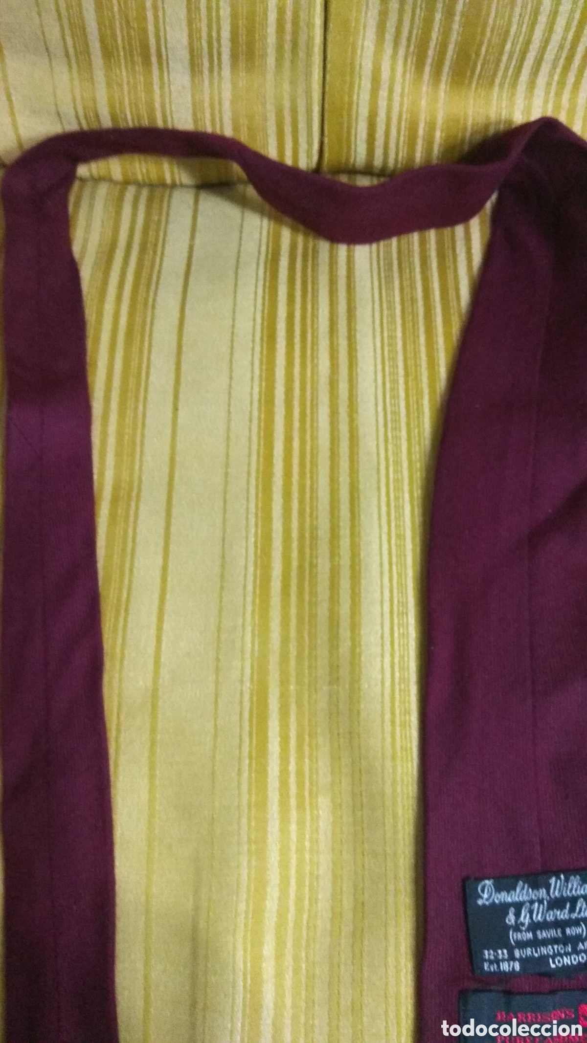 Vintage: Corbata Donaldson Williams & G. Ward cachemira granate - Foto 9