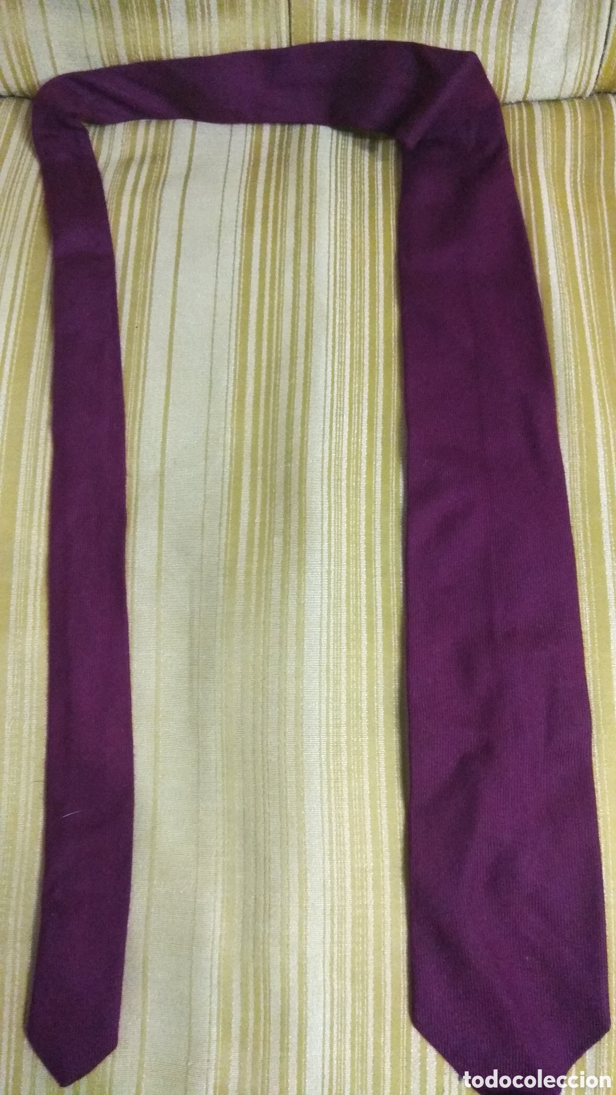 Vintage: Corbata Donaldson Williams & G. Ward cachemira granate - Foto 1
