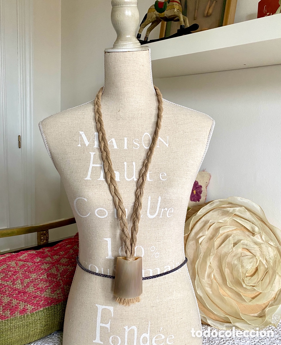 Vintage: Collar etnico de yute y asta - Foto 5