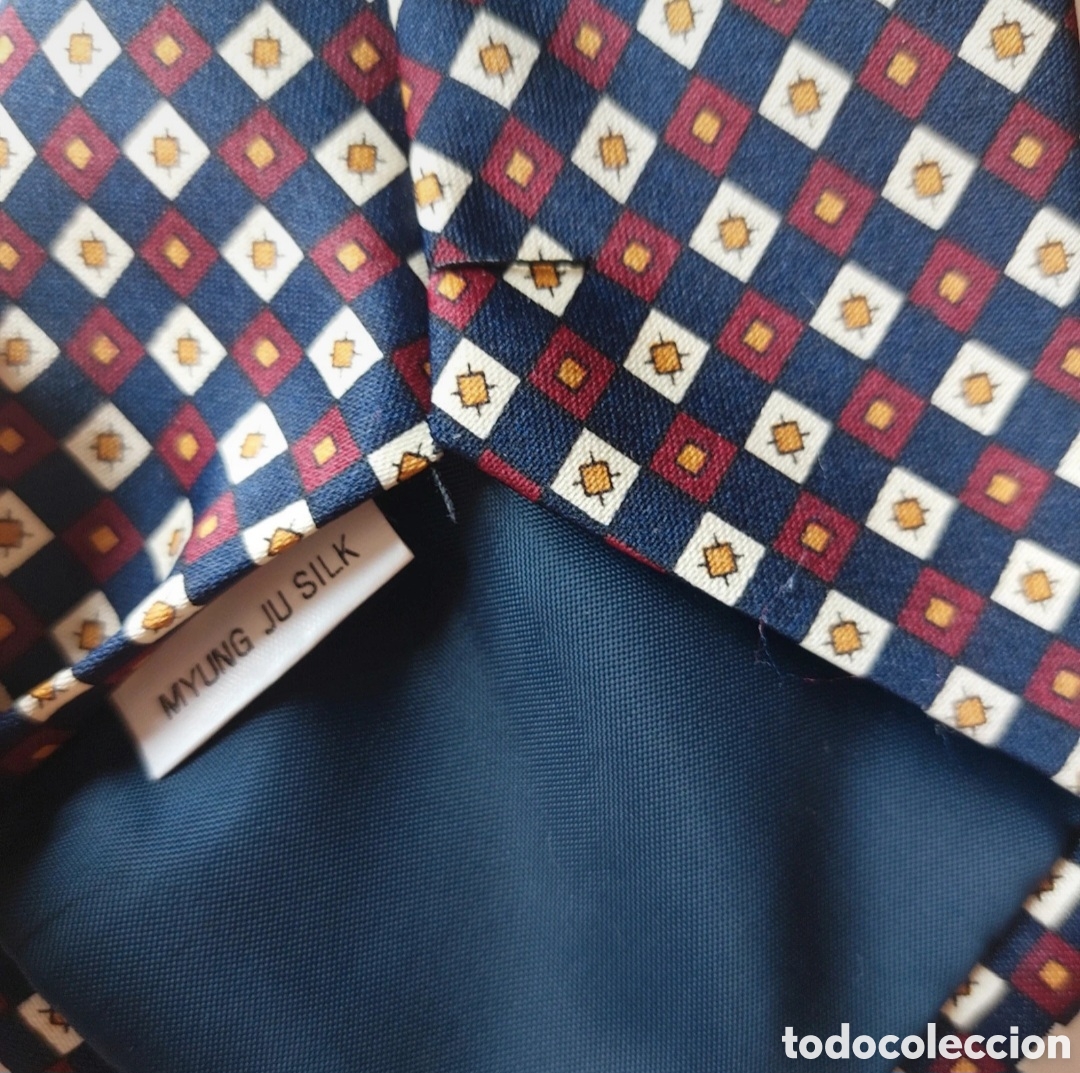 Vintage: Corbata seda rombos - Foto 3