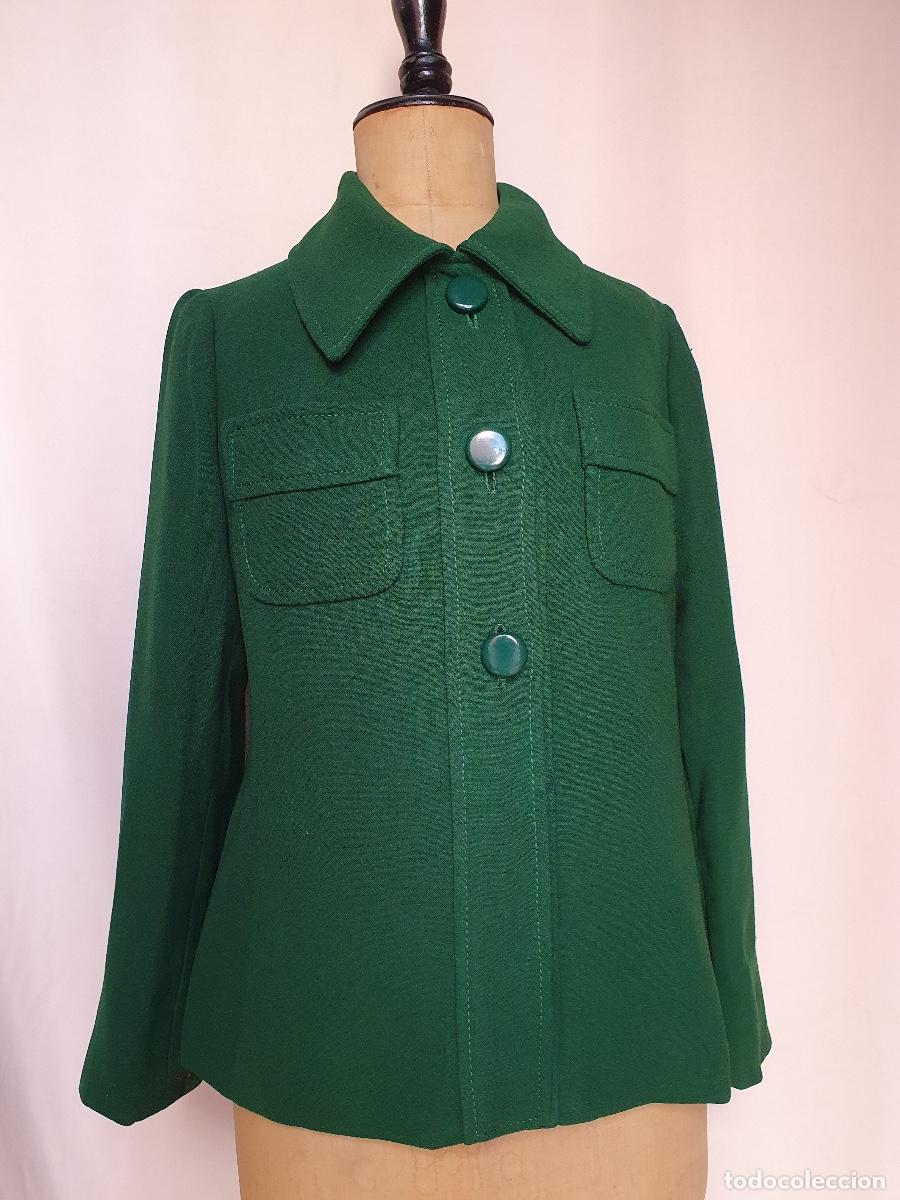 Vintage: Chaqueta verde botella a&ntilde;os 70 - Foto 1