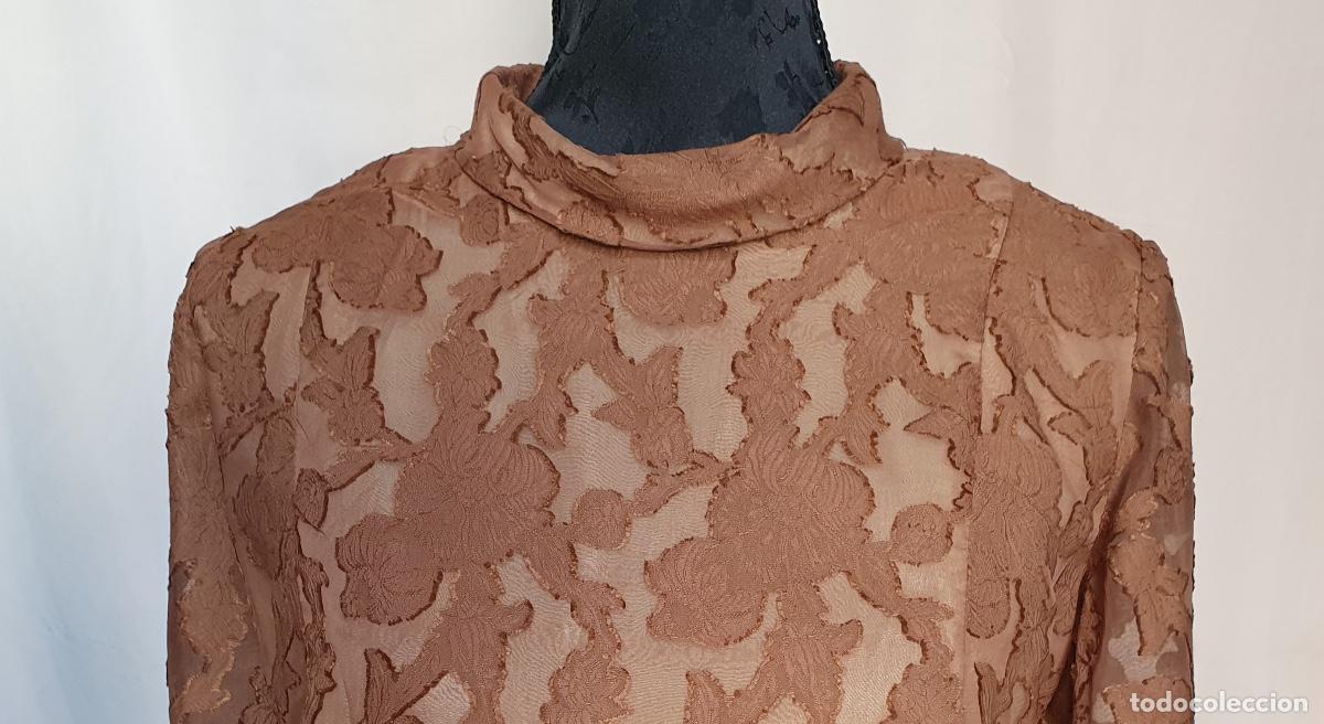 Vintage: Camisa de gasa marron - Foto 1