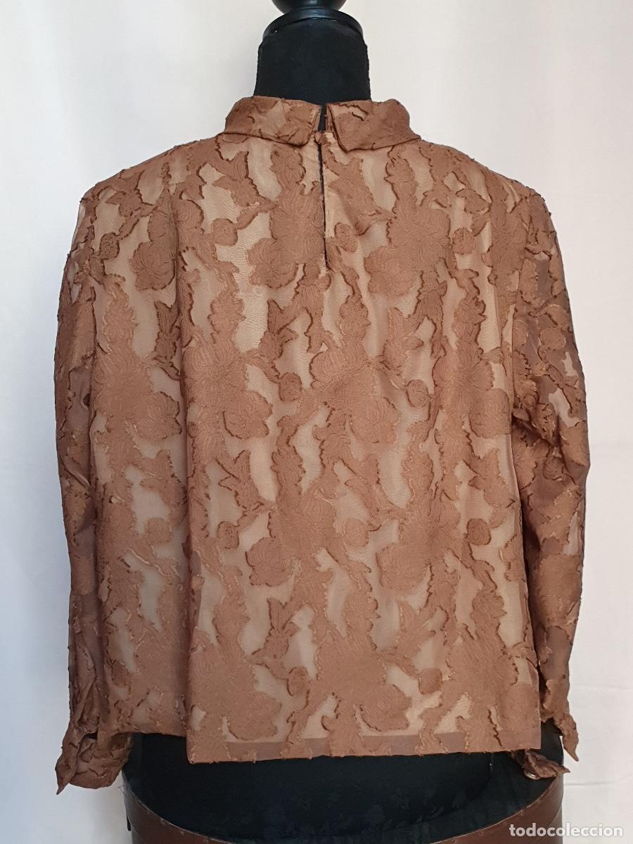 Vintage: Camisa de gasa marron - Foto 3