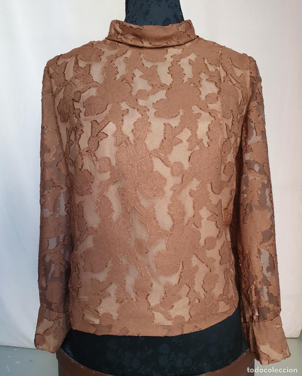 Vintage: Camisa de gasa marron - Foto 6