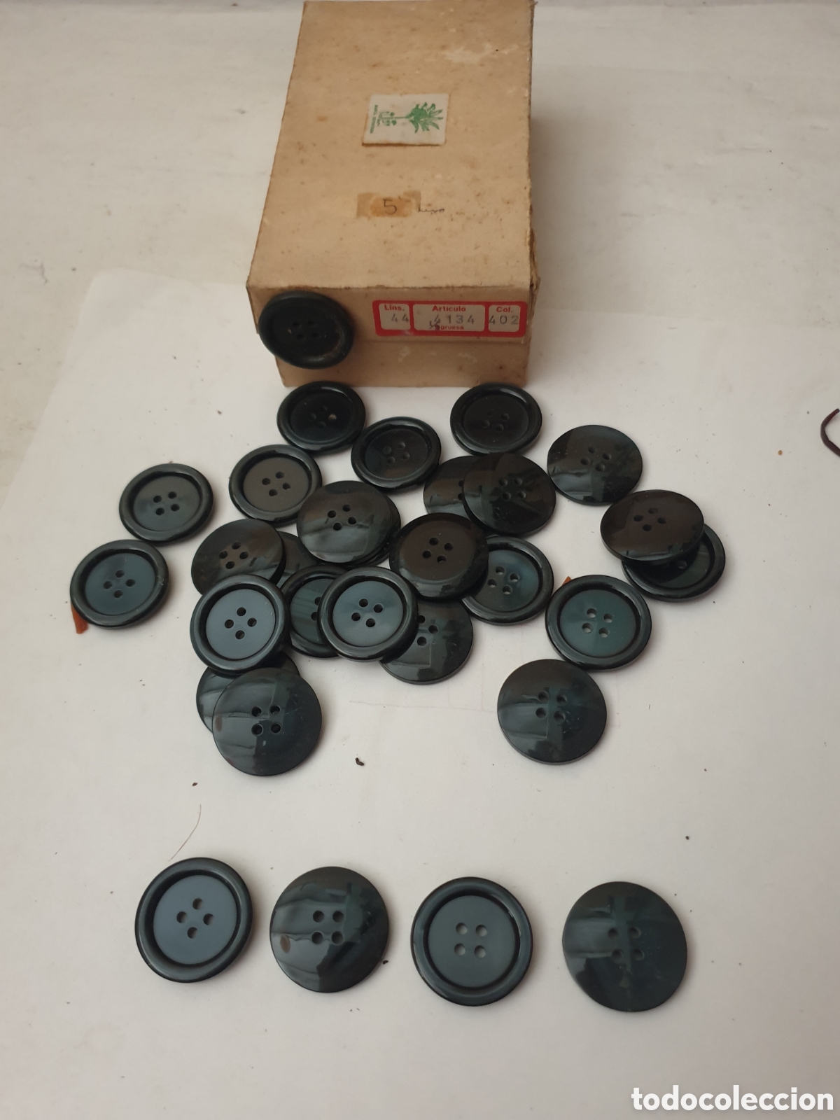 Vintage: CAJA BOTONES NEGROS - Foto 3