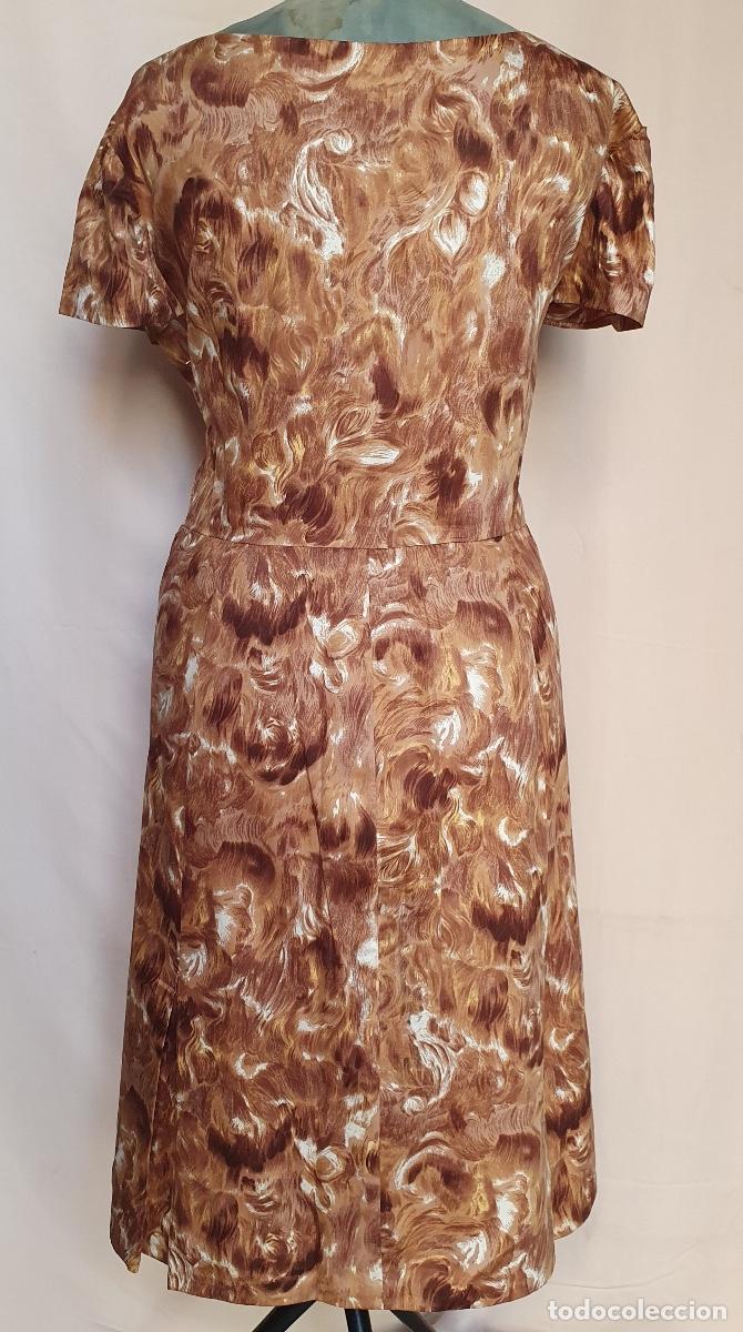 Vintage: Vestido estampado con manchas marrones vintage - Foto 2