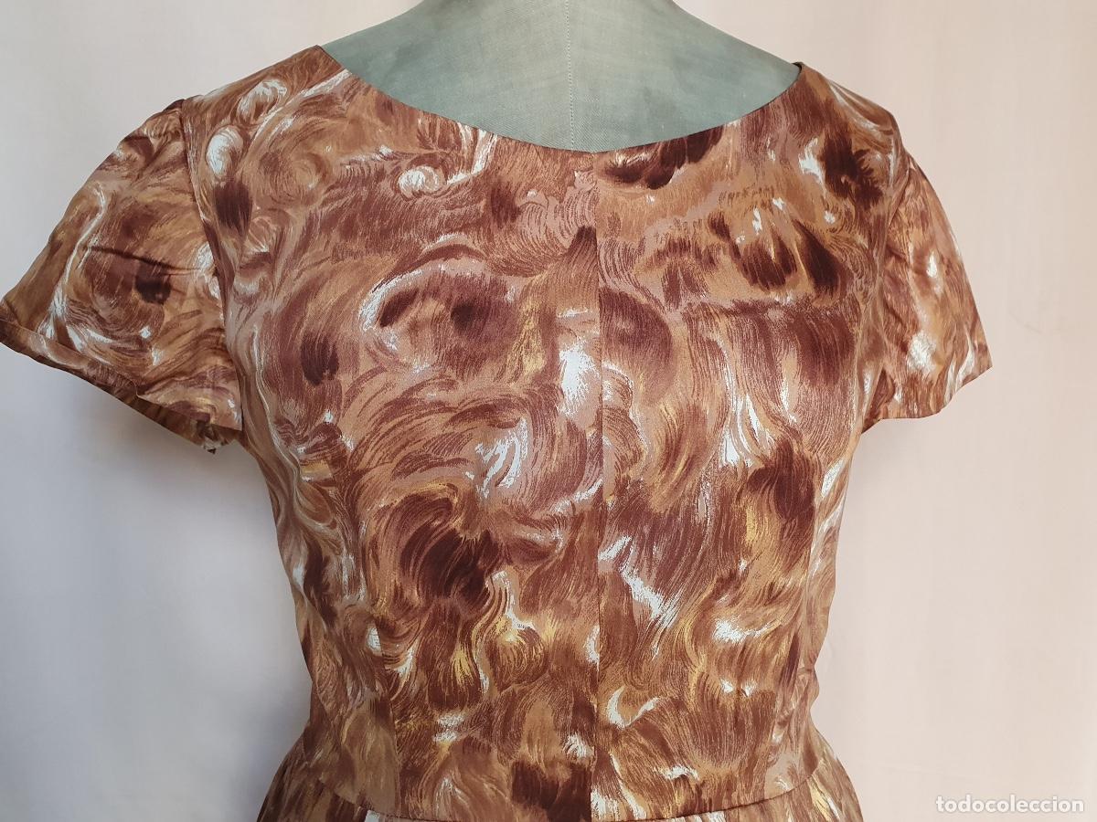 Vintage: Vestido estampado con manchas marrones vintage - Foto 3