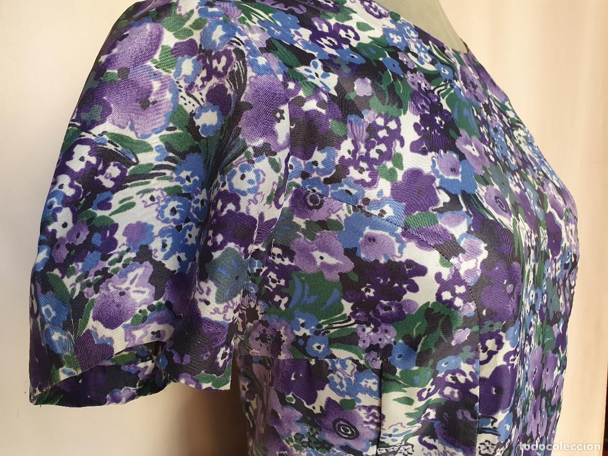 Vintage: Vestido estampado floreado lila - Foto 3