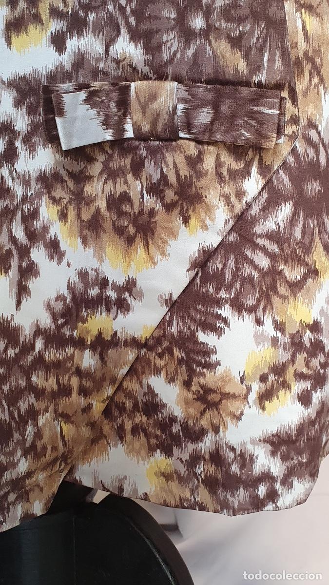 Vintage: Vestido jaspeado marron y amarillo - Foto 4
