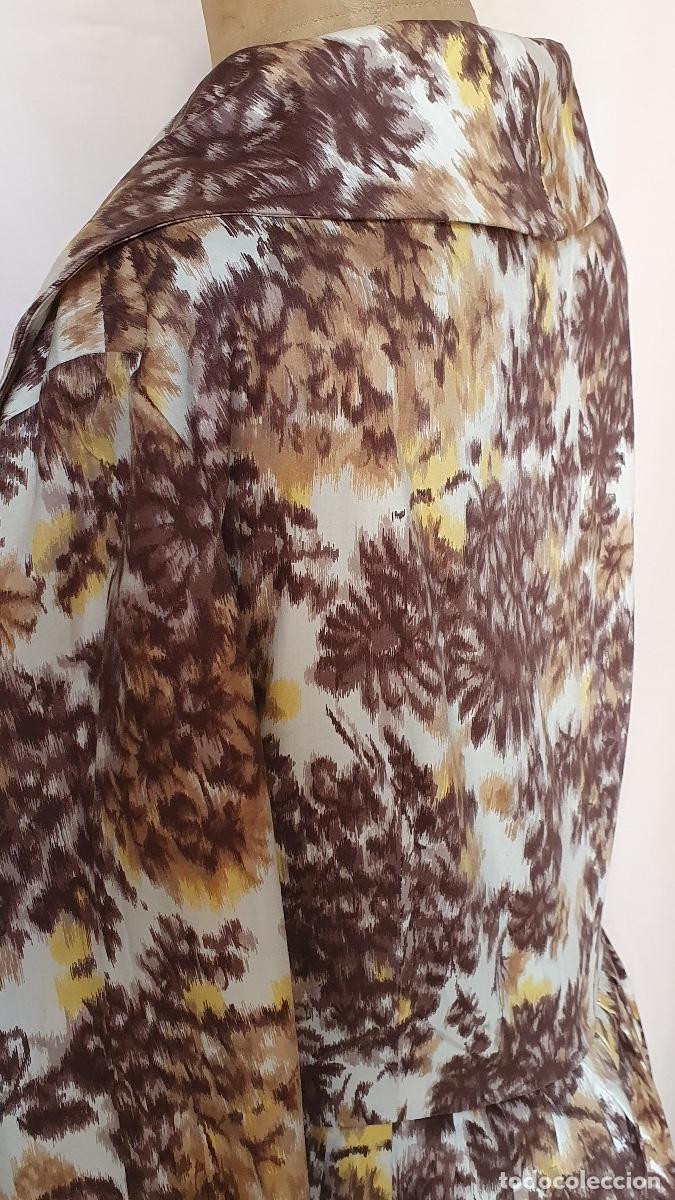 Vintage: Vestido jaspeado marron y amarillo - Foto 5