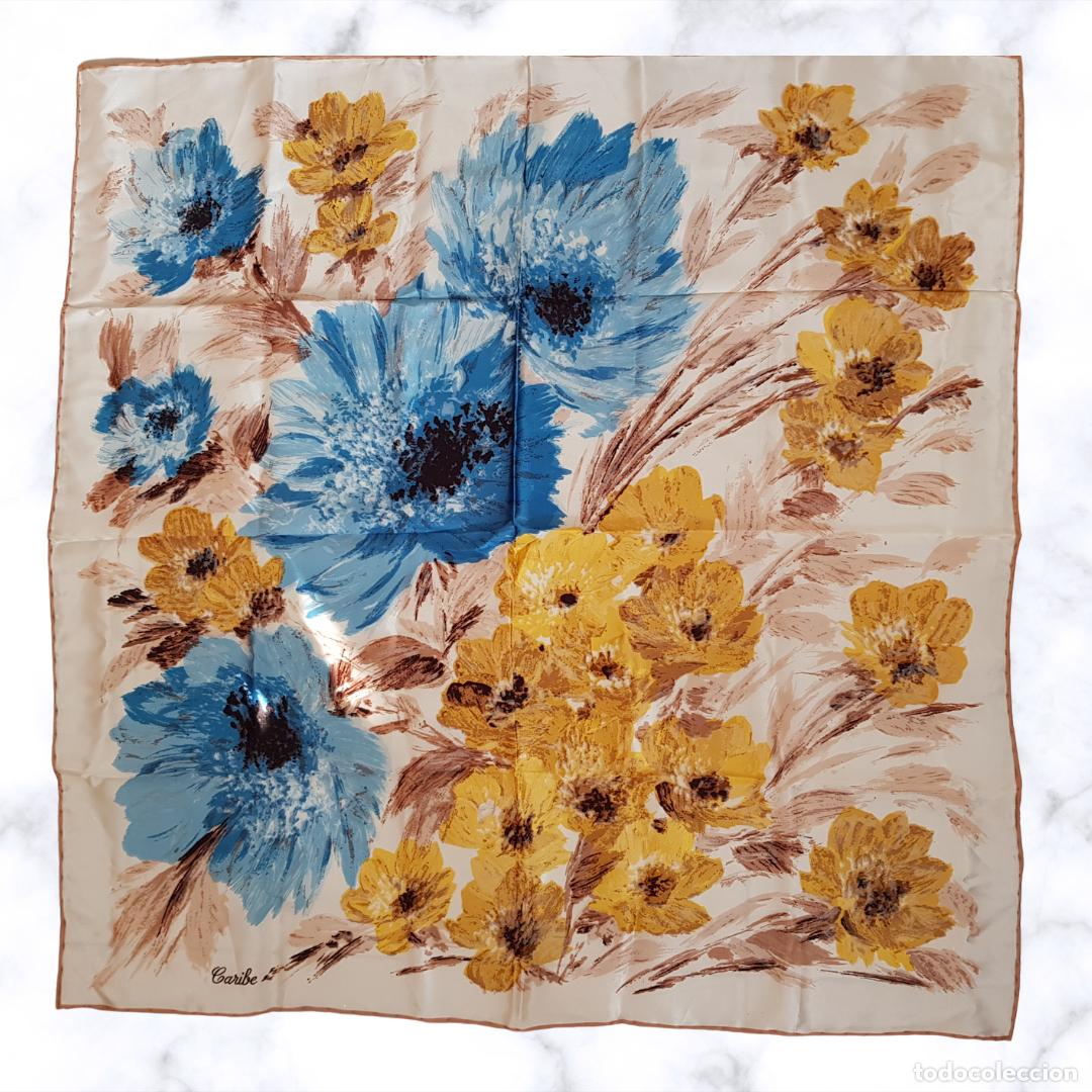 Vintage: Pa&ntilde;uelo de cuello estampado a&ntilde;os 70 - Foto 1