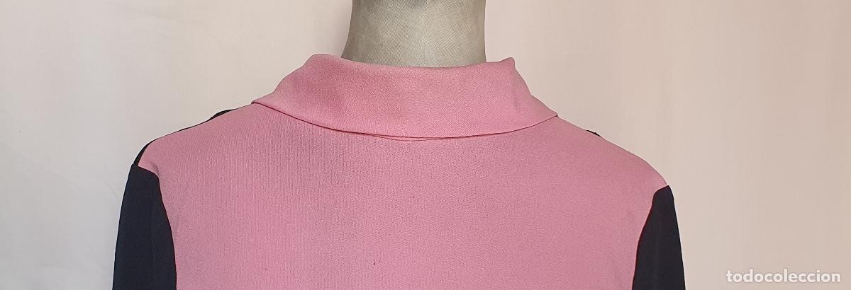 Vintage: Vestido de punto rosa y negro - Foto 4
