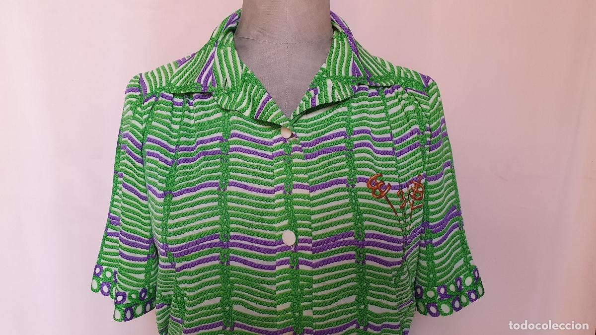 Vintage: Vestido verde y morado de Elio Bernahyer - Foto 4