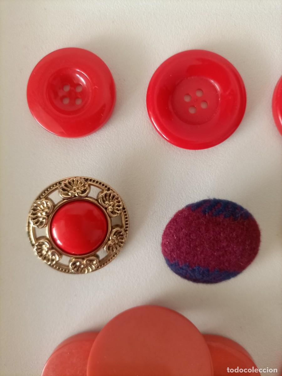 Vintage: Lote de botones tonos rojos y naranjas - Foto 2